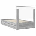 vidaXL Úložná posteľ Sivý Sonoma 100 x 200 cm Kompozitné drevo