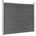 vidaXL Sada plotových panelov WPC 526x146 cm čierna