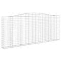 vidaXL Oblúkové gabiónové koše 8ks 400x30x160/180cm pozinkované železo