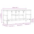 vidaXL TV skrinka dub sonoma 100x35x45 cm spracované drevo a železo