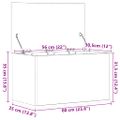 vidaXL Úložná krabica Staré drevo 60 x 35 x 35 cm Kompozitné drevo