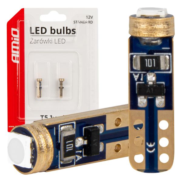 LED BUBLS STANDARD Blue T5 12V 3030 1LED HP AMIO-03728