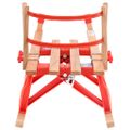 vidaXL Skladacie snehové sánky s operadlom 119 cm, drevo