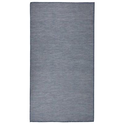 vidaXL Vonkajší koberec s plochým tkaním 80x150 cm modrý