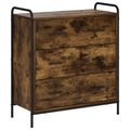vidaXL Servírovacia skriňa Dymový dub 97 x 33 x 81 cm Kompozitné drevo