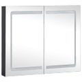 vidaXL LED kúpeľňová zrkadlová skrinka 80x12,2x68 cm