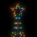 vidaXL LED vianočný stromček s hrotmi 220 LED farebné 180 cm