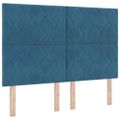 vidaXL LED box s pružinami Tmavomodrá 160 x 200 cm Zamat