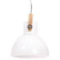 vidaXL Industriálna závesná lampa 25 W biela 40 cm okrúhla E27