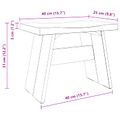 vidaXL Stolička Prírodná 40 x 25 x 31 cm Mahagónové drevo