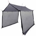 vidaXL Stanový plachty s sieťovými stenami Šedá a oranžová