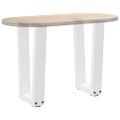 vidaXL Nohy konferenčného stolíka v tvare V, 2 ks, biele, 38 x (42-43,3) cm, oceľové