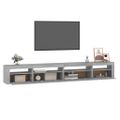 vidaXL TV skrinka s LED svetlami sivá sonoma 270x35x40 cm