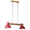 vidaXL Závesná lampa 25 W šmuhovaná červená 85x28x109 cm E27