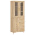 vidaXL Vysoká skrinka dub sonoma 69,5x34x180 cm spracované drevo