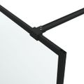 vidaXL Sprchová zástena čierna 100x195 cm matné ESG sklo