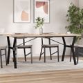 vidaXL Jedálenský stolík v tvare Y 180x90x75,5 cm borovica a oceľ