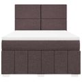 vidaXL Boxspring posteľ s matracom tmavohnedá 160x200 cm látka