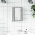 vidaXL LED zrkadlová skrinka sivá sonoma 40x12x45 cm kompozitné drevo