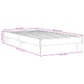 vidaXL Posteľný rám čierny 75x190 cm kompozitné drevo a kov