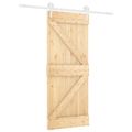vidaXL Posuvné dvere 85 x 210 cm Masívne borovicové drevo (neupravené)