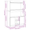 vidaXL Vysoká skrinka hnedý dub 92x33x140 cm kompozitné drevo