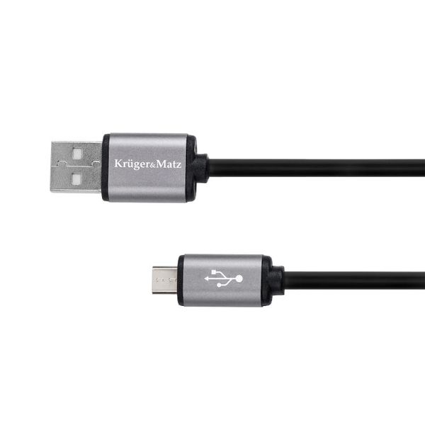 Kábel KRUGER & MATZ KM1235 Basic USB/micro USB 1m Black