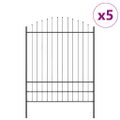 vidaXL Záhradný plot WOERDEN 5 ks 170 x 225 cm Sivá