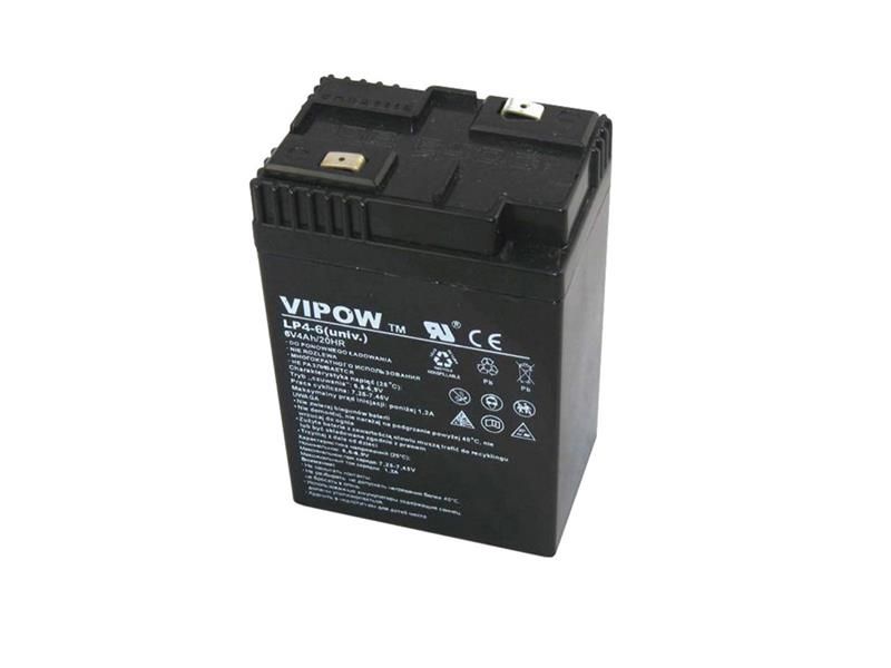Batéria olovená 6V 4.0Ah VIPOW BAT0204