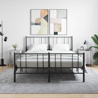 vidaXL Nočné stolíky 2 ks sivý dub sonoma 40x40x50 cm kompozitné drevo