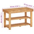 vidaXL Regál na topánky 70x32x46 cm masívne akáciové drevo