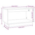 vidaXL TV skrinka medovo-hnedá 60x35x35 cm masívna borovica