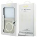 Guess  HC Magnetic Ring Stand Grained PU Classic Logo puzdro pre Samsung Galaxy Z Flip 8 béžová