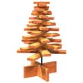 vidaXL Drevený vianočný stromček voskovohnedý 60 cm masívna borovica