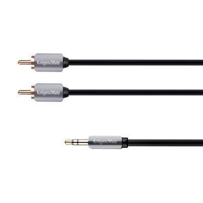 Kábel Jack 3.5mm stereo/2x Cinch 1m KRUGER & MATZ KM0309