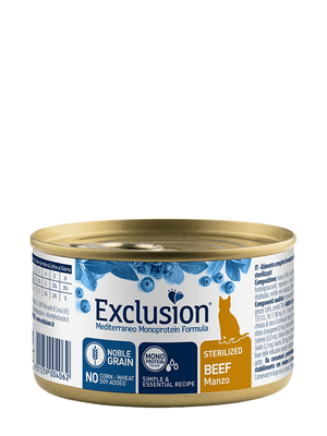 EXCLUSION NGCSBW85 CAT konzerva pre sterilizované mačky - hovädzie, 85g