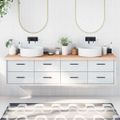 vidaXL Kúpeľňová doska 200x60x(2-6) cm neošetrený masív