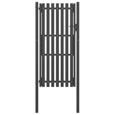 vidaXL Záhradná brána k plotu z ocele 100x200 cm antracitová