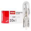 Halogénová žiarovka T5 12V 1.2W W2x4.6d white 10 ks AMiO-04412