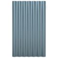 vidaXL Strešné panely 36 ks pozinkovaná oceľ sivá 60x36 cm