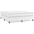 vidaXL Boxspring posteľ s matracom biela 160x200 cm umelá koža