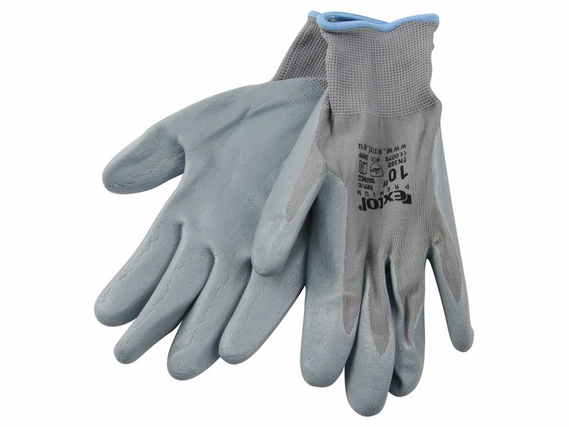 Rukavice nylonové polomáčené v nitrilu, L/10", velikost L/10" SIXTOL