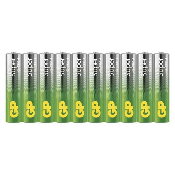 Alkalická batéria GP Super Alkaline LR03 (AAA), 10 ks