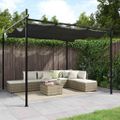 vidaXL Pergola so zaťahovacou strechou antracitová 295x292x230 cm