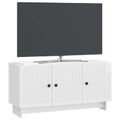 vidaXL TV skrinka 99 x 34,5 x 50 cm Biela s vysokým leskom