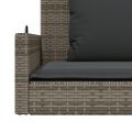 vidaXL Hojdacia lavica s vankúšmi sivá 119x56x48 cm polyratan
