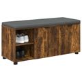 vidaXL Predsieňová lavica s vankúšom Údený Dub 100 x 38 x 46 cm