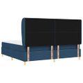 vidaXL Posteľ s pružinovým rámom Modrá 200 x 200 cm látka