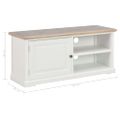 vidaXL TV stolík biely 90x30x40 cm drevený