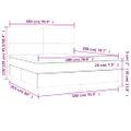 vidaXL Posteľ boxsping s matracom a LED bledosivá 180x200 cm látka